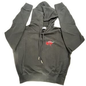 OFF-WHITE CNY Cropped Hoodie Black/Red XXS NWT Authentic